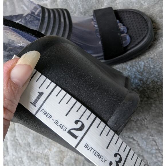Skechers Rumblers Sci-Fi Wedge Sandals WOMENS 8 Black Memory Foam 38472 comfy - Picture 5 of 12